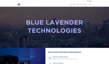 Staffing and recruitment branding design for Blue Lavender Technologies providing AI-based hiring solutions