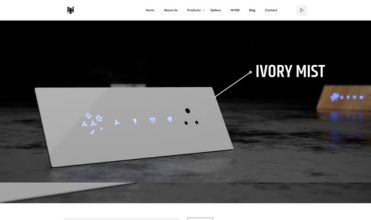 Luxury smart home automation website design for AeroHomes intelligent light boards and modern living solutions